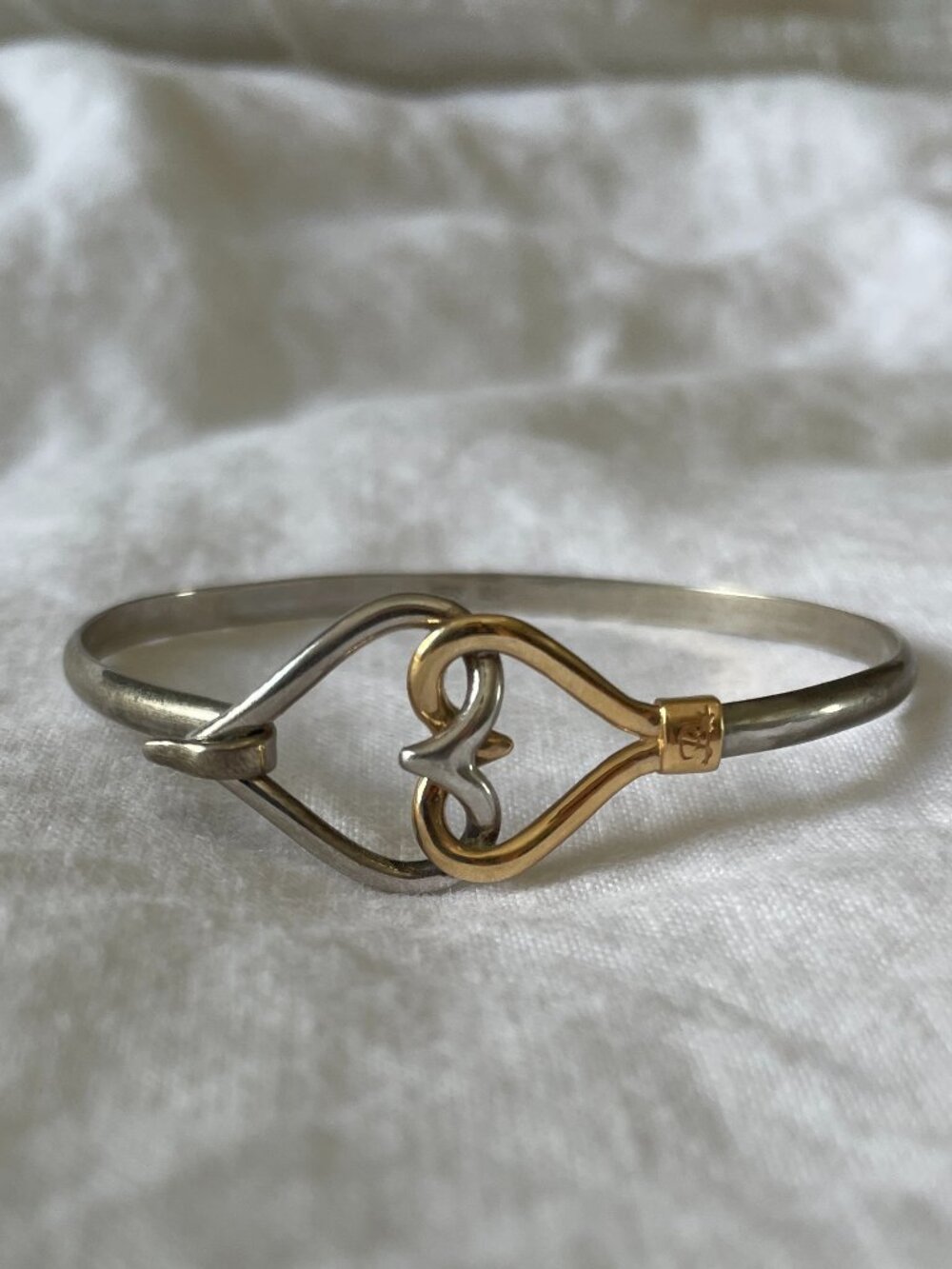 Perrywinkle's Sterling Silver & 14K Yellow Gold Heart Bracelet
